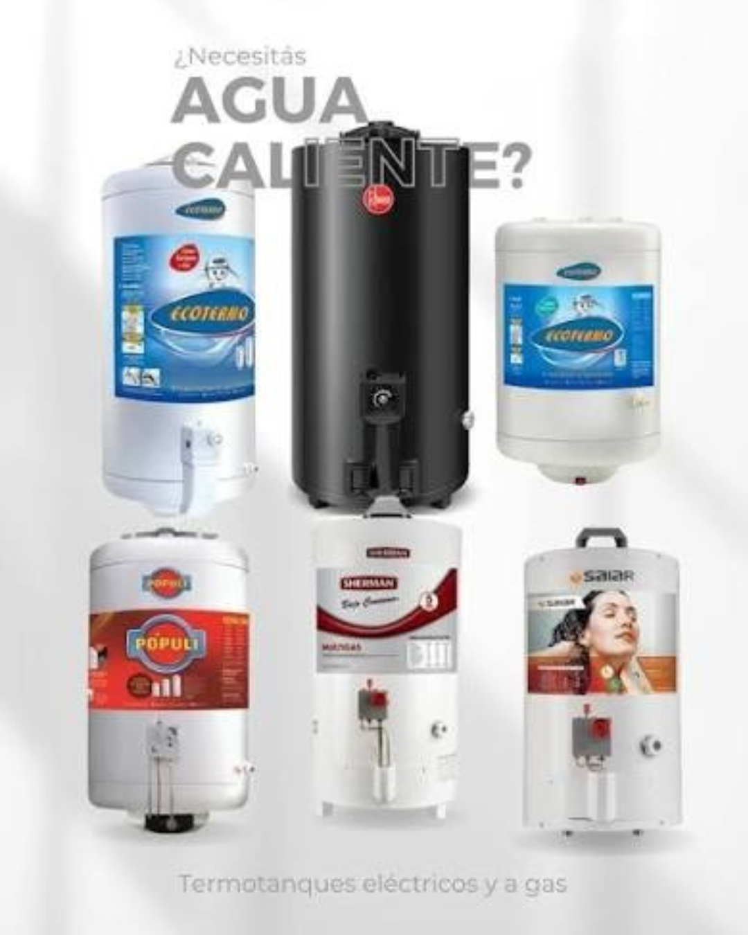Termotanques eléctricos y a gas de todas las marcas